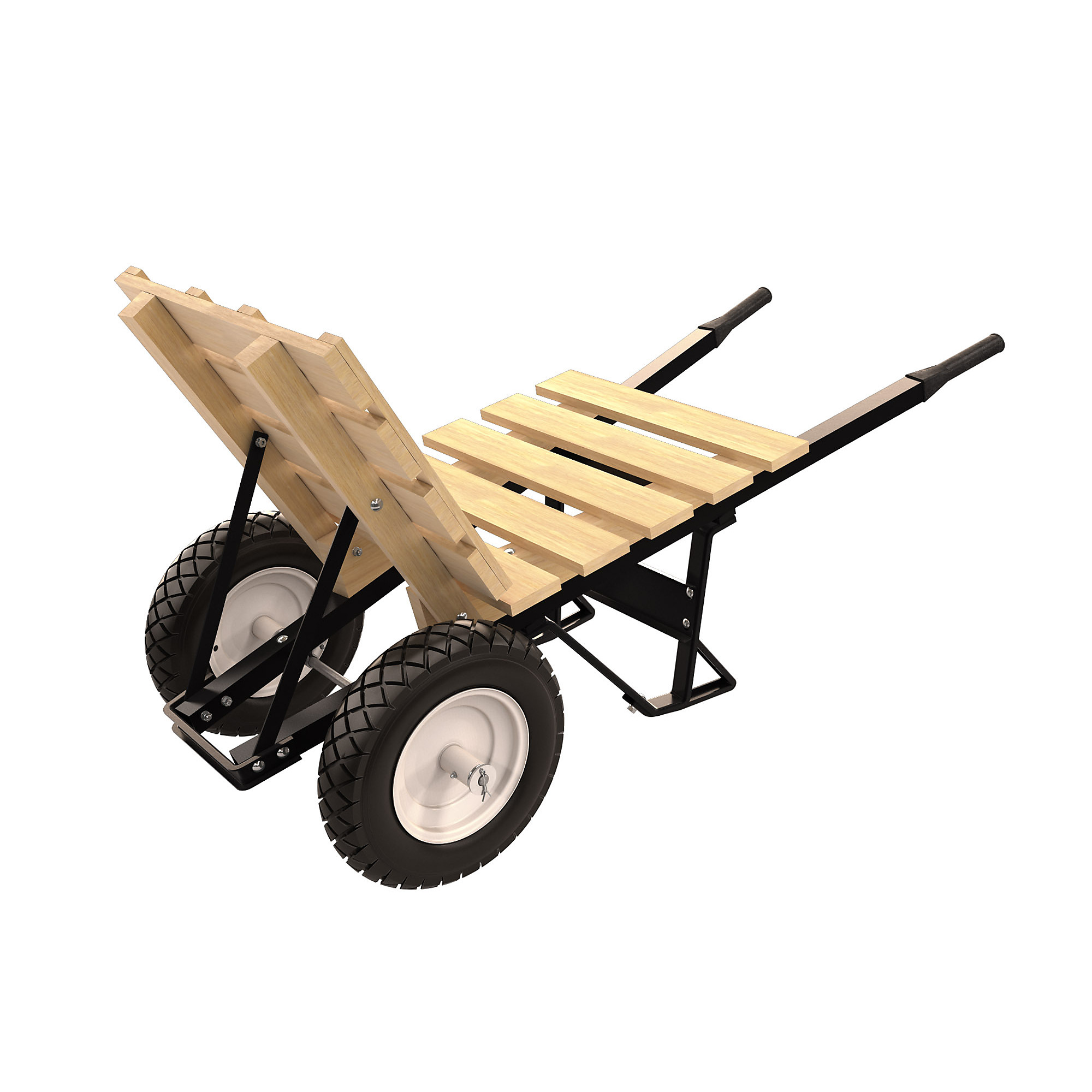 Bon Pro Plus, Brick Tile Barrow - Double Flatfree Tire-Stl HDL, Model# 28-917